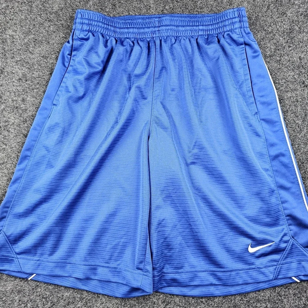 Nike Dri-FIT Basketball Shorts Men's Large Blue Athletic Training Drawstring